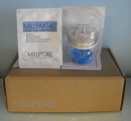 MILLIPORE MILLIPAK-40 022 MU METER DISPOSABLE FILTER UNIT COMES WITH BOX AND INSTRUCTIONS
