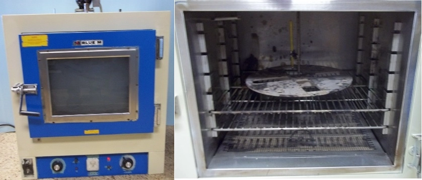 BLUE M STABIL-THERM ASPHALT DRYING OVEN MODEL: RS-18A-2GOP : RS-460 BOM# H6-00001, TEMP RANGE: 38C-2