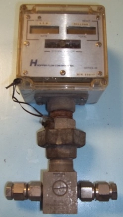 HOFFER FLOW CONTROLS SER 46 SER 23917 GAS METER WITH FLOW BLOCK MODEL MF &Acirc;&frac12; X 60A 025 5-B-1MX-MS S