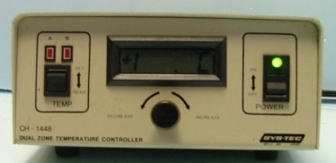 SYSTEC DUAL ZONE TEMPERATURE CONTROLLER MODEL CH-1448 1111 120VAC 1AMP FUSE