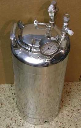 APACHE STAINLESS EQUIPMENT CORP PREUUSRE VESSEL(SAMPLE CAN) MAWP 165 @ 100 DEG F, MDMT -