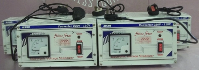 ALCON SCIENTIFIC CONVERTER 220V TO 110V, SHINE STAR ELECTRONIC VOLTAGE STABILIZER