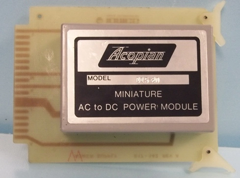 IONICS POWER SUPPLY BOARD 817-142 REV A ACOPIAN MINIATURE AC TO DC POWER MODULE MODEL: 015-20 NO 