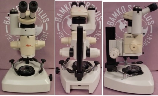 LEICA MZ 8 STEREO ZOOM MICROSCOPE :10445387 INCLUDES: 1) LEICA TABLES STAND : 1045660, 1) WILD/LEICA