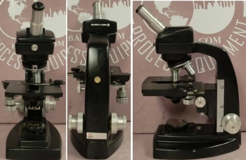 BAUSCH &amp; LOMB MICROSCOPE :671-112, INCLUDES: 1) XY SPECIMEN TABLE, 1) 125X COMPENS EYEPIECE, 1)