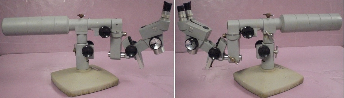AMERICAN OPTICAL SPENCER MICROSCOPE, WITH EXPANDABLE OPTICAL BOOM STAND, DUAL 10X WF EXPANDABLE EYEP