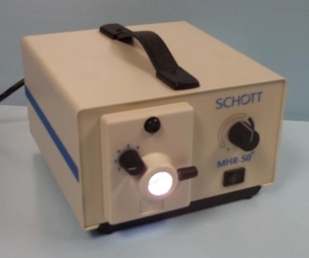 SCHOTT MODULAR LAMP UNIT MODEL: MHR-50, : 20900, : 157151 90-250V, 50/60HZ, 25A, LAMP INTENSITY ADJ