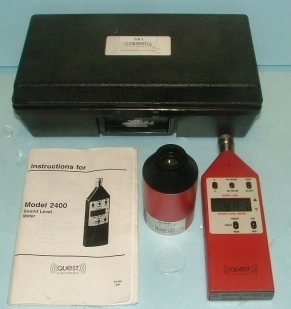 QUEST ELECTRONICS SOUND LEVEL METER MODEL 2400 JN2010038 ANSI 574-1983 TYPE 2 IEC 651-1979 TYPE 2 W