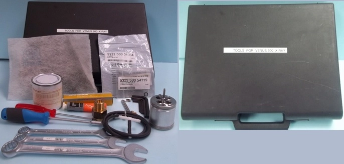 PANALYTICAL VENUS 200BLACK PLASTIC CARRY CASE LABELED TOOLS FOR VENUS 200 X-RAY CONTAINING: 1) PB 6