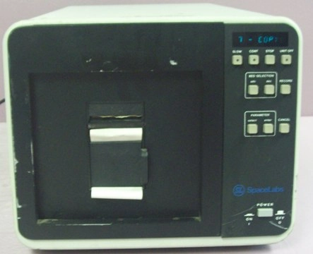 SPACE LABS SYSTEM PRINTER, MODEL: 90323, : 3523, T 25A/250 V, 50/60 HZ, LR 37482, RISK CLASS 2G, ST