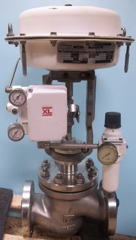 FLOWSERVE VALTEK GS, 3" 150 CF8M RAISED FACE FLANGED GLOBE CONTROL VALVE WITH XL POSITIONER NO: 8008