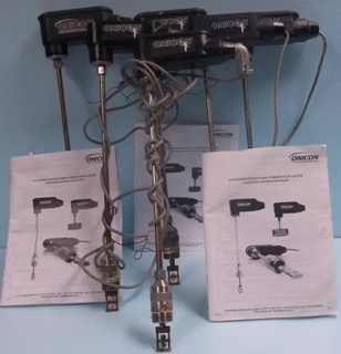 LOT OF 6 ONICON FLOW AND ENERGY MEASUREMENT MICROPROCESSOR BASED TURBINE FLOW METER MODEL: 1110 S: 