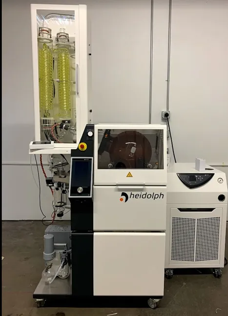 Used- Heidolph Hei-VAP Industrial PRO 20 L Rotary Evaporator Package with Hei-CHill 5000 Chiller and Hei-VOLUME Distimatic Automatic Module System