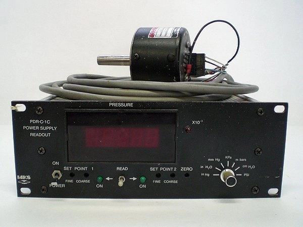 MKS PDR-C-1C Digital Readout W/Baratron Head