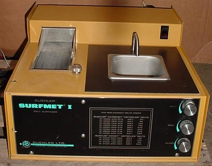 Buehler Surfmet I single belt grinder and sink 16-1270-160 115 volts. More-Info