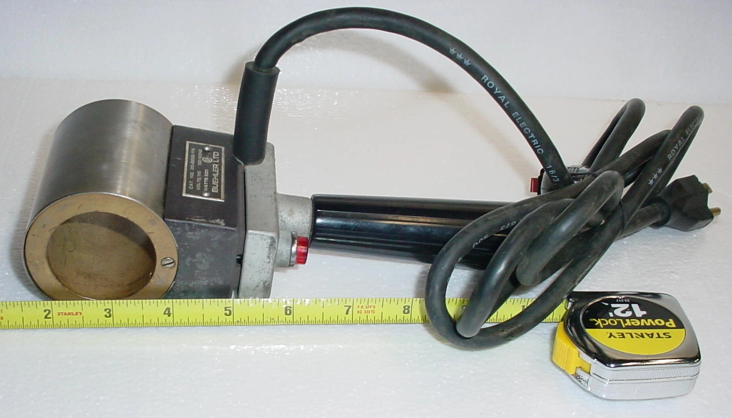 Buehler 20-2222-115 automatic heater for earlier hot mounting presses. 1-3/4" ID 115 volts