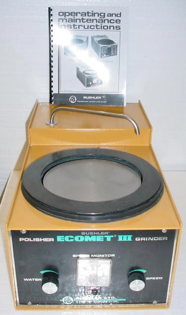 Buehler Ecomet III variable speed polisher. With 8" wheel. 50 to 500 rpm 115 volts