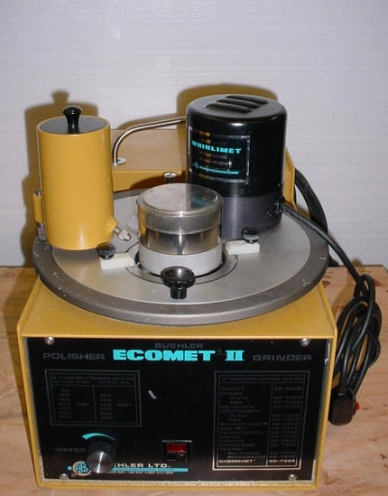 Buehler Ecomet II with Whirlimet, 60-1528, holds 3 specimens, choice of 1, 1.25 or 1.5 inch.