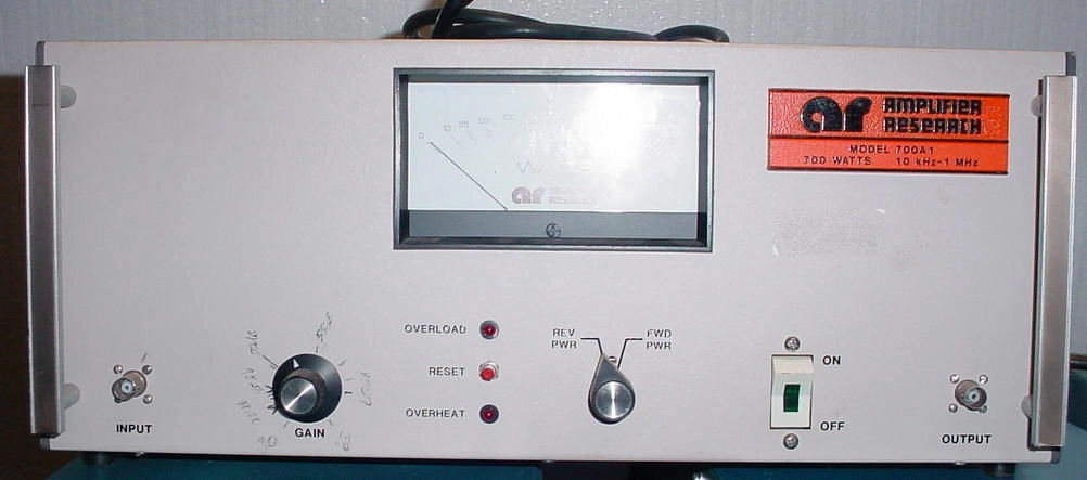 Amplifier Research 700A1, 700 watts, 10 kHz to 1 MHz 37# 115 volts