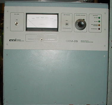 ENI OEM-25 2.5 KW - 13.56 MHZ Solid-state, water-cooled, 208/3 50 Ohm type HN 15 pin interface