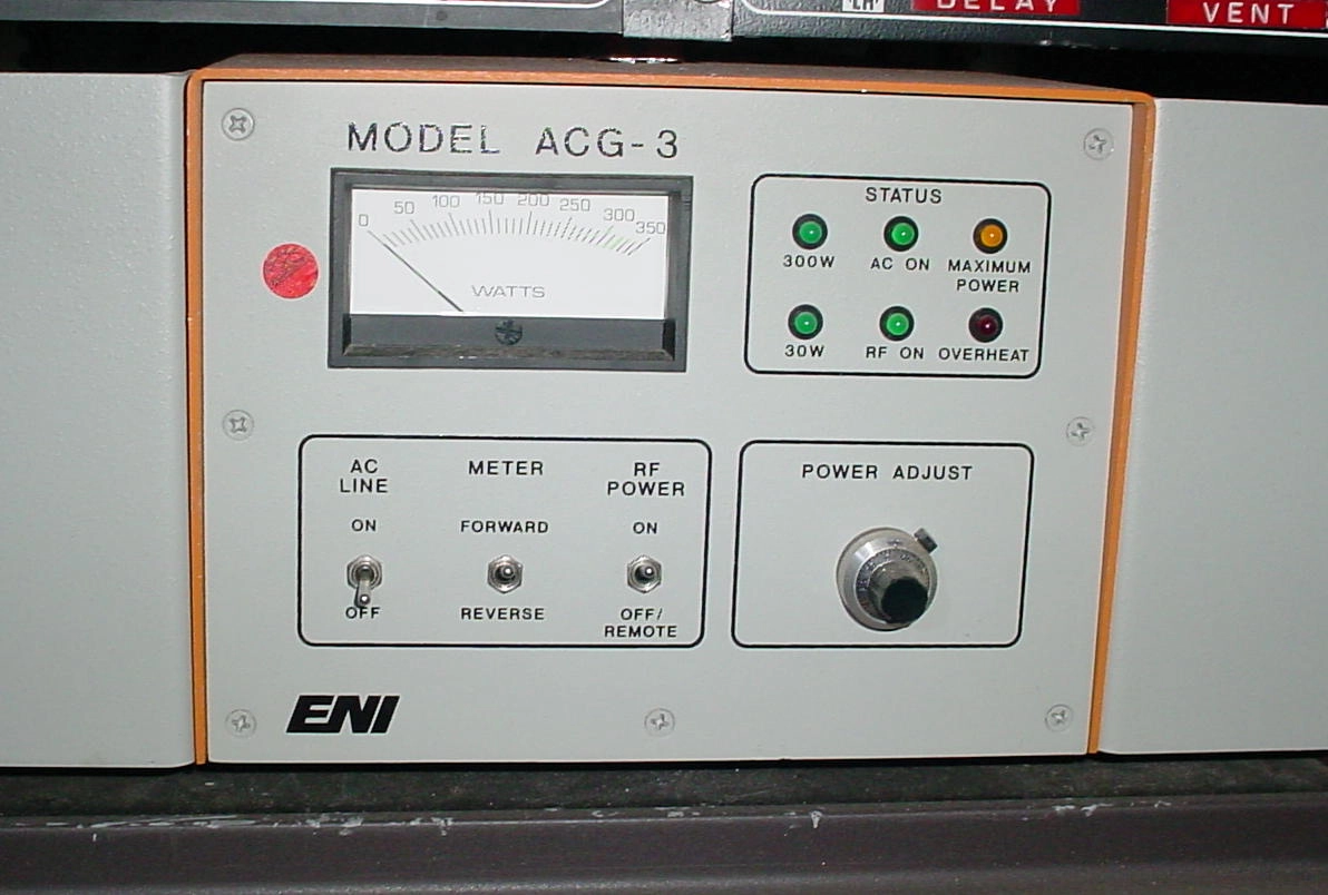ENI ACG-3, 13.56 Mhz, 300 watts, air cooled.