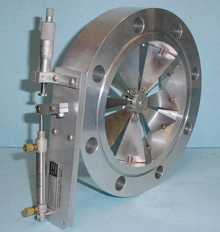 Lesker CC-06 ASA 6" ASA pneumatic valve with micrometer