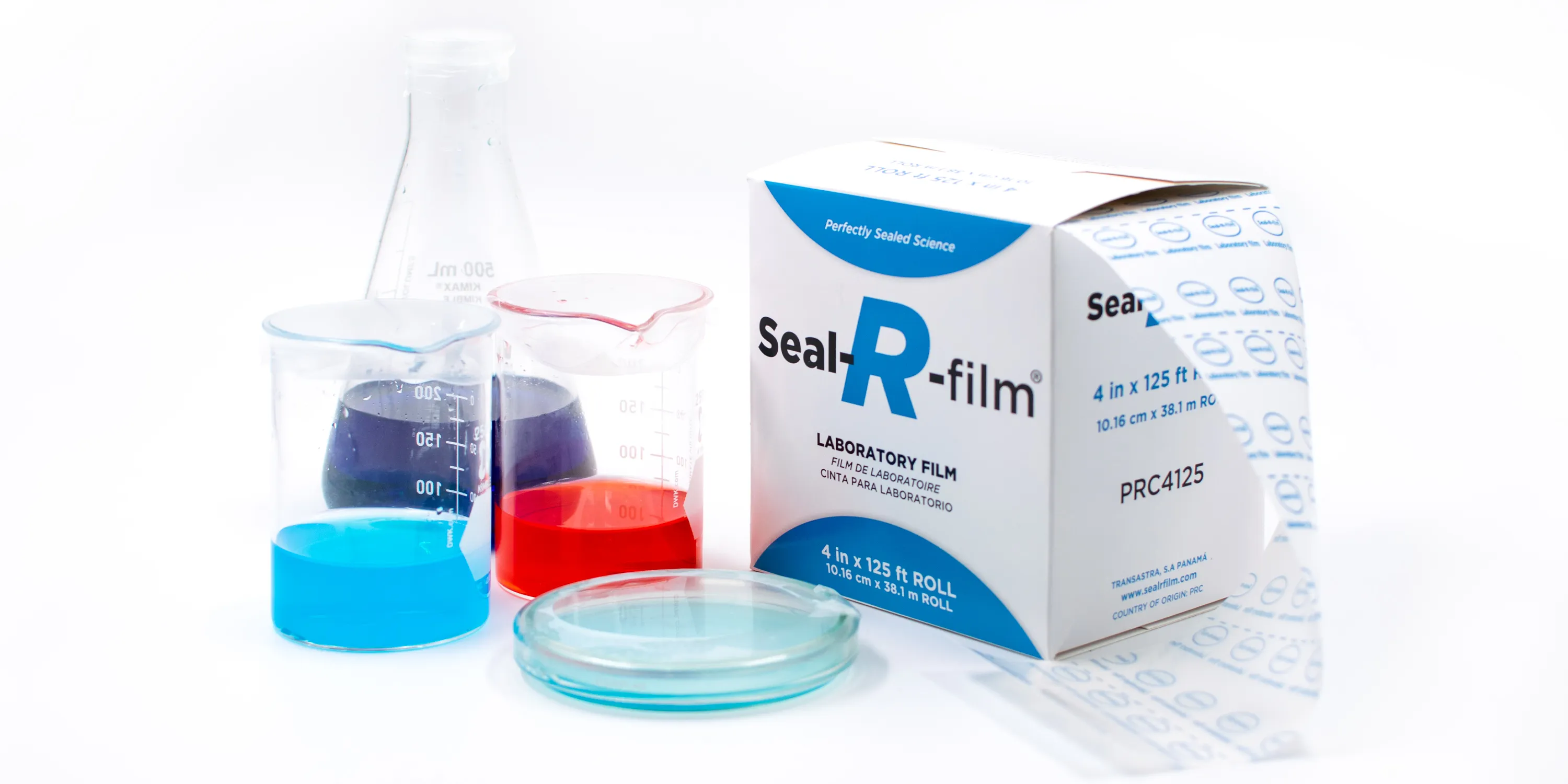 SealRfilm™, Laboratory Film, semi Transparent, Flexible, self Sealing, Moisture Resistant thermoplastic Tape, Always in Stock, SealRFilm, Rolls of 4 inches X 125 feet, sealingFilm