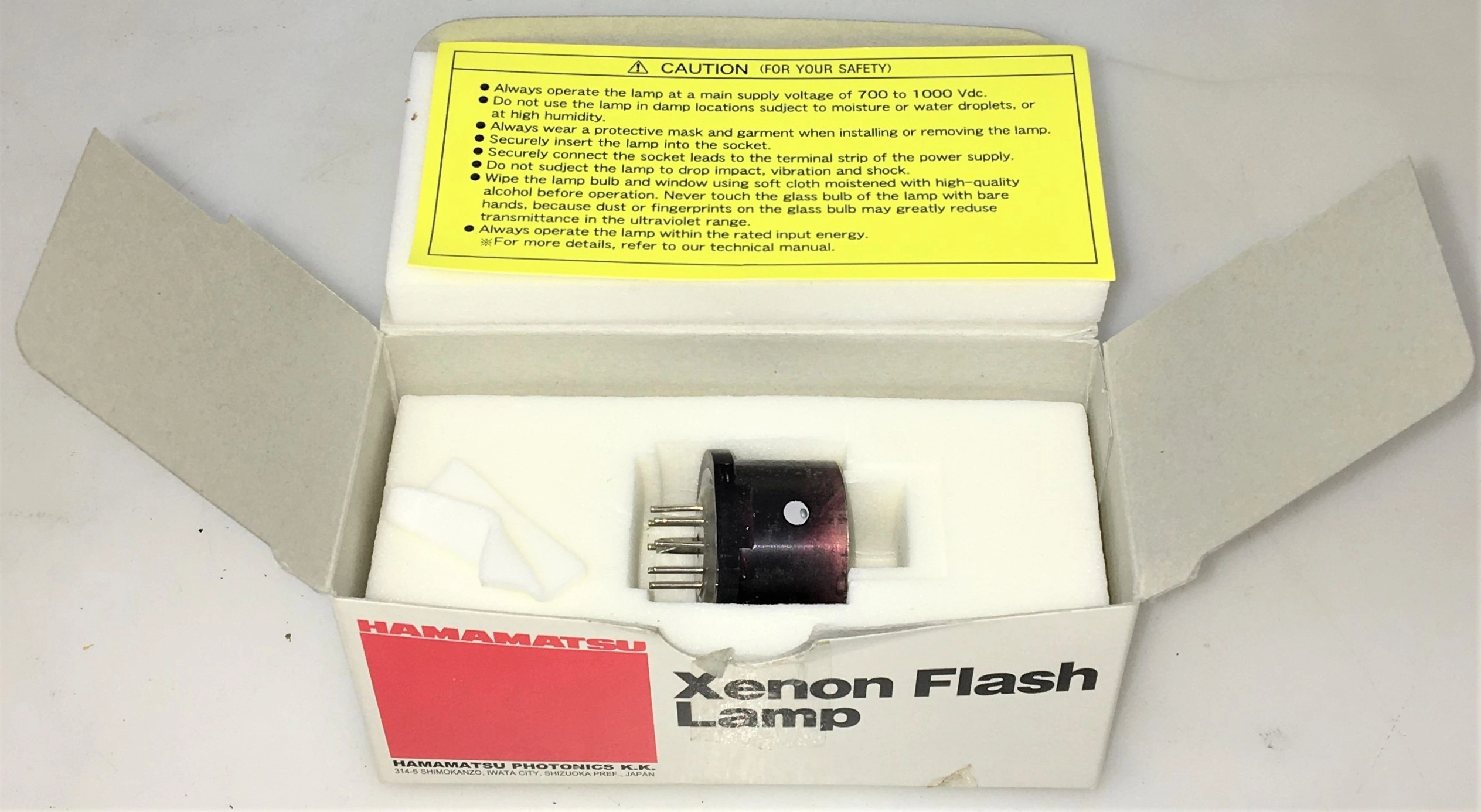 Hamamatsu L4640 Xenon Flash Lamp