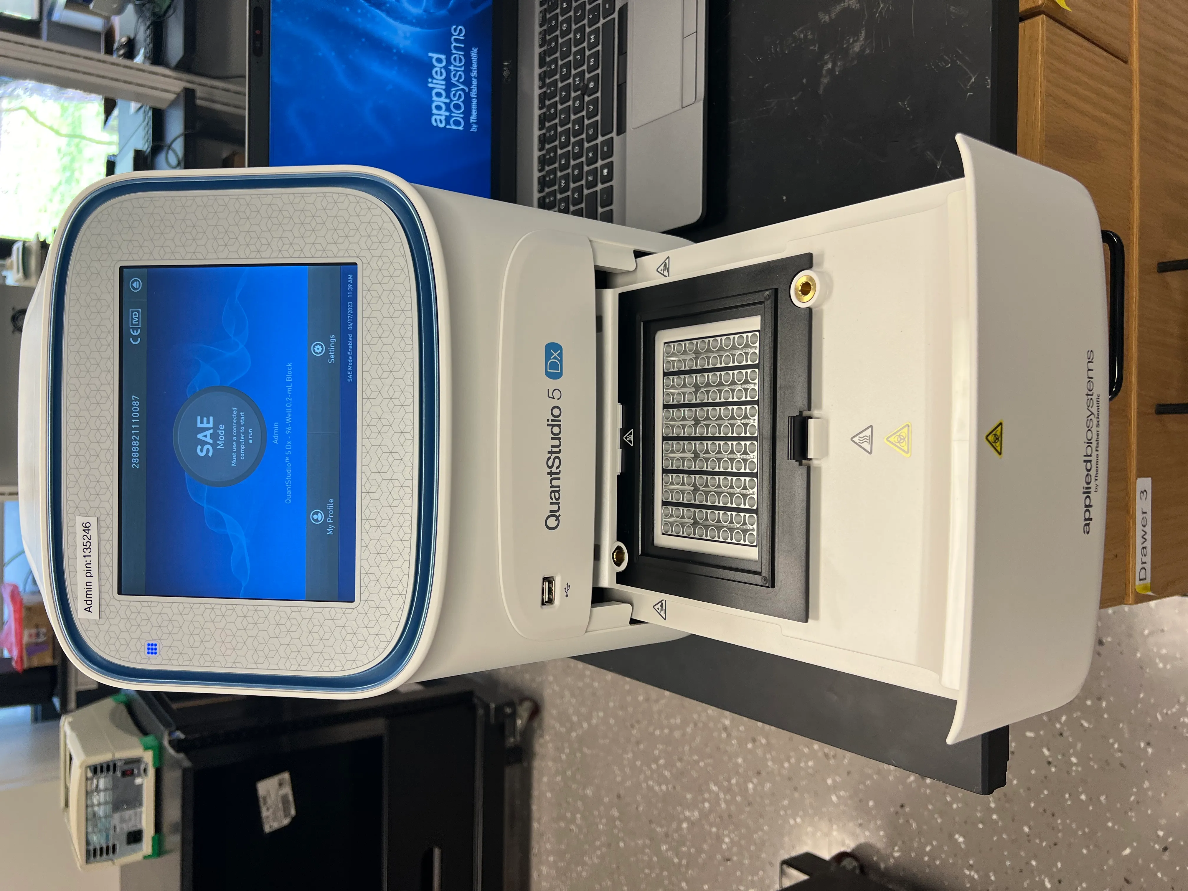 ThermoFiosher ABI QuantStudio 5 DX 96 0.2ml Well Block Real-Time PCR System-Clinical IVD System-Demo Condition Year 2021