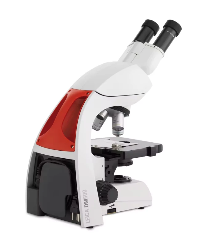Leica DM500 Binocular, fluorescence-capable educational microscope for life science courses