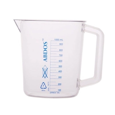 Foxx Life Sciences Abdos Printed Beaker With Handle TPX Polymethyl Pentene (PMP) 1000ml, 4/CS P50905