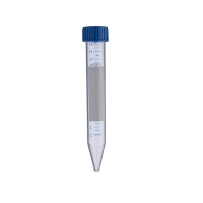 Foxx Life Sciences Abdos Centrifuge Tube with Conical Bottom, (PP)/(HDPE) 15ml, Gamma 500/CS P10402