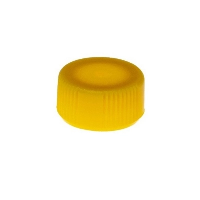 Simport Yellow Colored Caps For Micrewtube Flat Top Without Loop, Washer Seal (Pk/1000) T340 YOSFT