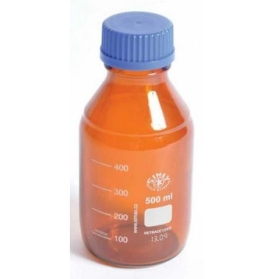 United Scientific 250 ml Media / Storage Bottles, Amber, Borosilicate Glass BMA0250