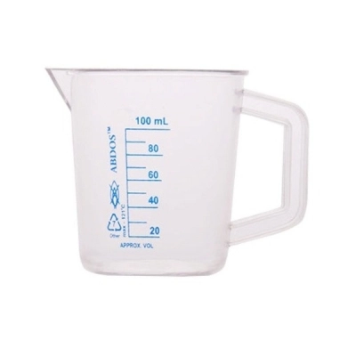 Foxx Life Sciences Abdos Printed Beakers With Handle TPX Polymethyl Pentene (PMP) 100ml, 6/CS P50902