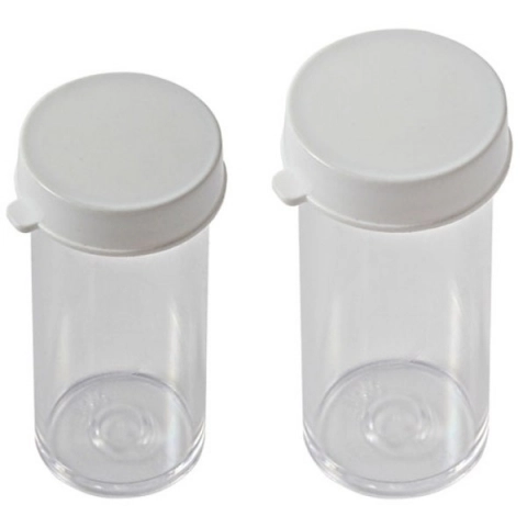 1oz Clear PP Plastic Attached Lid Containers (Clear Attached Cap) - Clear