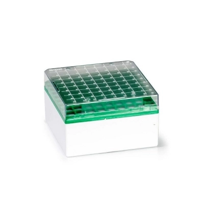 Simport Cryostore Storage Boxes For 81 Cryogenic Vials Of 3 To 4 mL Sizes, Green (Cs/12) T314-481G