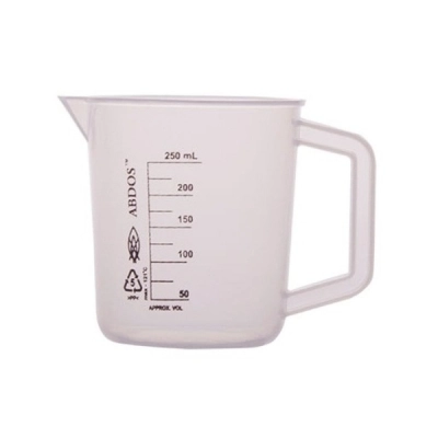 Foxx Life Sciences Abdos Printed Beakers With Handle, Polypropylene (PP) 250ml, 6/CS P50803