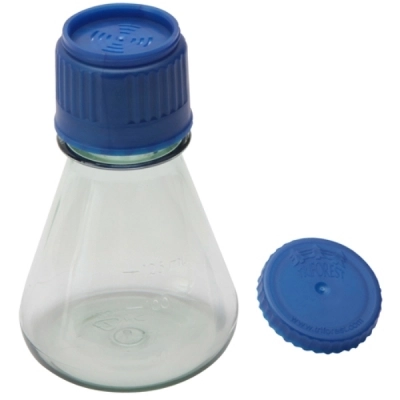 Dynalon Erlenmeyer 125 ml Flasks PC w PP Screw Closure Without Baffles Sterile PK/24 641934-0125F