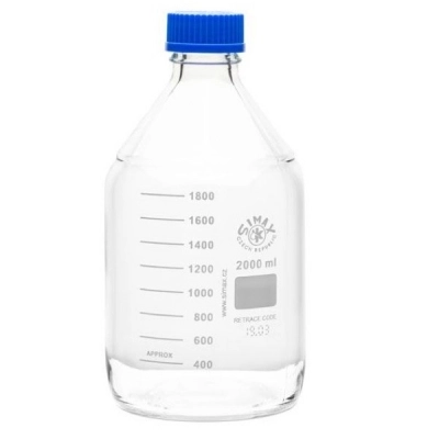 United Scientific 2000 ml Media / Storage Bottles, Borosilicate Glass BM2000