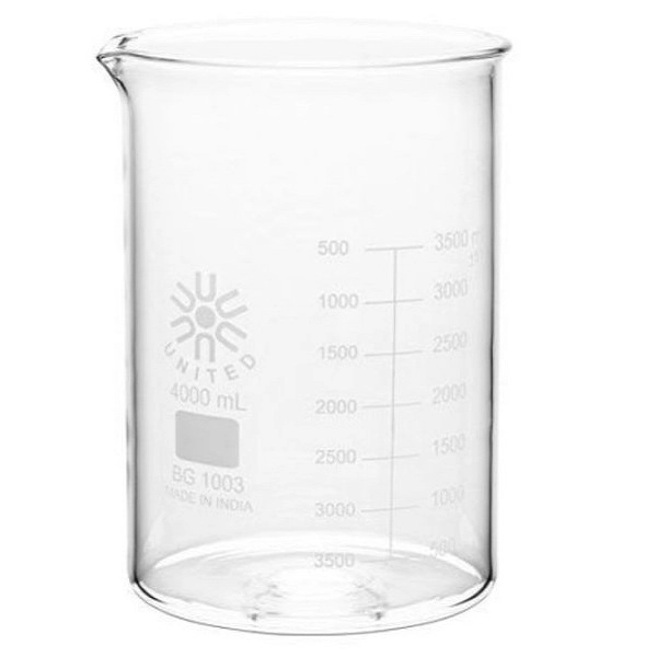 United Scientific 4000 ml Beakers, Low Form, Heavy Duty BG1003-4000