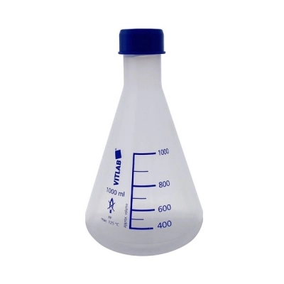 Dynalon Erlenmeyer Flasks with Screw Closure, PP 341505