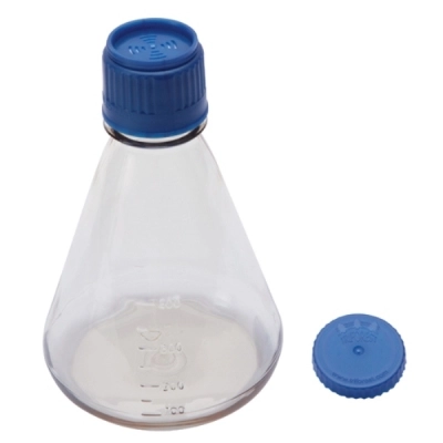 Dynalon Erlenmeyer 500 ml Flasks PC w PP Screw Closure Without Baffles Sterile PK/12 641934-0500F