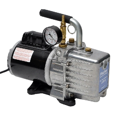 Fischer Technical High Vacuum Pump with 30" Hg Gauge (5CFM -115V) LAV-5G