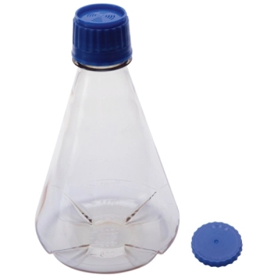 Dynalon Erlenmeyer 2000 ml Flasks PC w PP Screw Closure With Baffles Sterile PK/6 641934-2000B