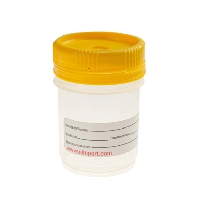 Simport The Tamper Evident 120 ML Spectainer I, Yellow C566-120Y