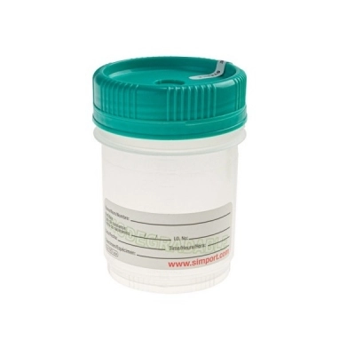 Simport The Eco-Friendly 120 mL Volume Spectainer, Aqua, Sterile (Cs/300) C566-120AQSECO