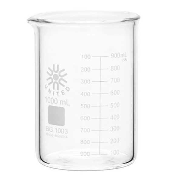United Scientific 1000 ml Beakers, Low Form, Heavy Duty BG1003-1000-CASE