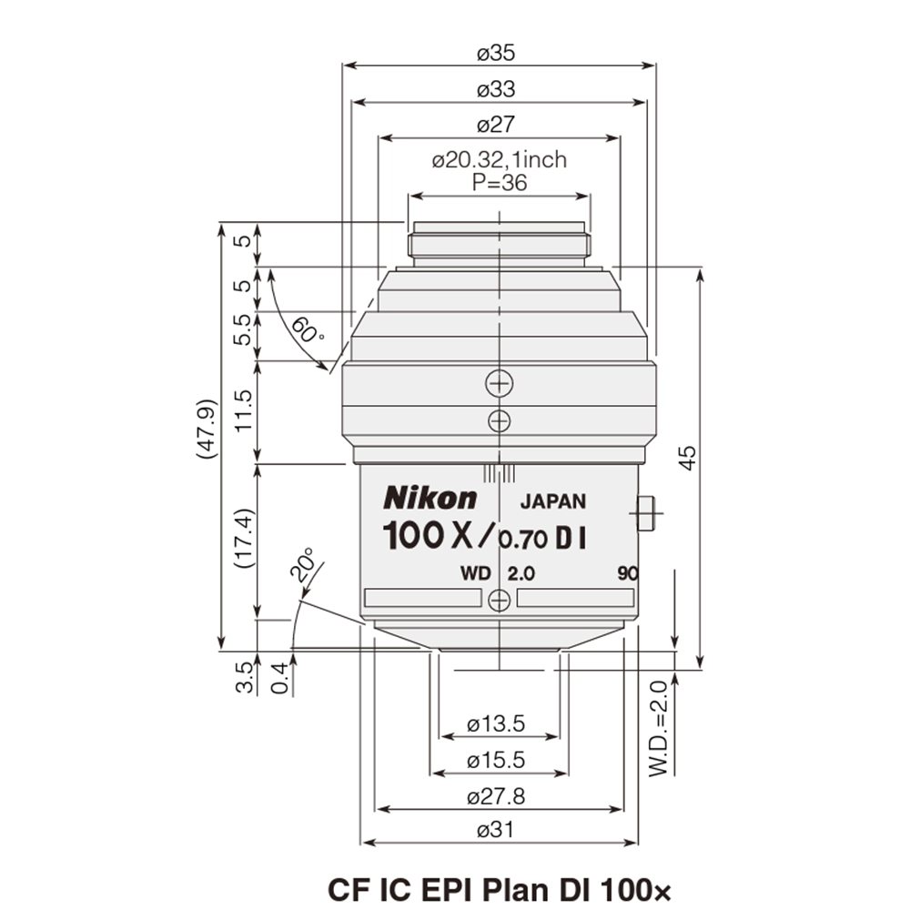 Nikon DI 100x Plan Objective