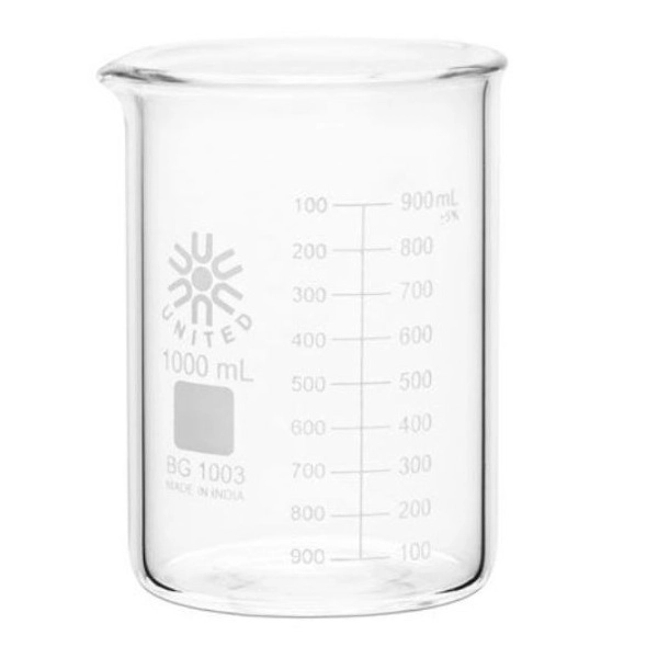 United Scientific 1000 ml Beakers, Low Form, Heavy Duty BG1003-1000